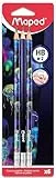 Maped - 6x ergonomische Drei-Kant-Bleistifte DEEPSEA PARADISE mit Radiergummi - HB mittel