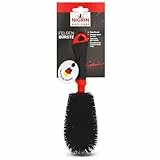 NIGRIN Bike Care Felgen Reinigungsbürste, hochwertige Felgen/Allround Bürste, ideal für Felgen, Speichen, Laufräder und Naben, Schlag- und Rutschfester Griff schwarz, rot 1 Stück