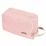 WANDF Kulturbeutel Herren Rucksack Damen Kosmetiktasche Waschtasche für Männer & Frauen in Premium Qualität (Denim Pure Rosa)