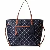 Lazarotti Palermo Shopper Tasche Damen | Tote Bag mit seitlichen Kordelzügen | XXL Schultertasche 37,5 cm