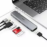 BHHB M81 USB C Hub, Adapter für MacBook Pro Air 8-in-2 für MacBook Zubehör mit 4K HDMI, PD 100W 40Gbps Thunderbolt, USB-C, USB 3.0, USB 2.0, SD und TF Kartensteckplatz für M3 M2 M1 2024 2023 2022 2021