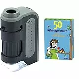 Carson MicroBrite Plus 60x-120x LED Taschenmikroskop mit asphärischem Linsensystem (MM-300) & Moses MOS21079 50 Naturexperimente GEH Raus und werde Forscher! | Kinderbeschäftigung | Kartenset