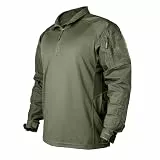 IDOGEAR Kampfhemden Taktisches Langarmhemd mit Ellbogenschützern Militär BDU Hemden mit Taschen Airsoft Kleidung (Ranger Green,Large)