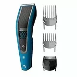 Philips Serie 5000 HC5612/15 – Haarschneider mit Klingen aus Edelstahl, 28 Längeneinstellungen, 75 min ohne Kabel, inkl. 3 Führungskämme, Blau