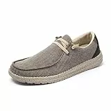 Pamray Leichte Herren-Schlupfschuhe, lässige Loafer, modische Stoff-Sneaker für Herren, Schnürschuhe, Loafer, Schuhe für Herren, bequeme Deckschuhe, braun, Größe 43