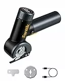 Fanttik C8 Nano Elektrische Schere, Kartonschneider Elektrisch mit Bildschirm, LED-Licht, 3 Geschwindigkeitsstufen, Wiederaufladbarer Akku, Geeignet für Stoffe, Teppiche, Leder, Kartons - Schwarz