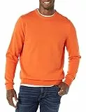 Amazon Essentials Herren-Pullover mit Rundhalsausschnitt (erhältlich in Big & Tall), Orange, Größe L