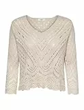 JDY Damen Jdynew Sun 3/4 Cropped KNT Noos Strickpullover, Tapioca, M EU