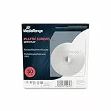 MediaRange Plastiktaschen für 1 Disc, mit Lasche, transparent, 50er Pack