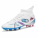 WEJIESS Fußballschuhe Herren High Top Spikes Kinder Fussballschuhe Professional Outdoor Athletic Training Fußballschuhe AG Jugendliche Fußballtraining Schuhe
