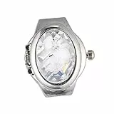 Holibanna Vintage Uhrenring Fingeruhr Damenuhren Für Damen Männer Ringe Ringuhr Kinder Klingeln Tragbare Uhr Schmuckring Mini-uhrenring Fingerring Herrenringe Weiß Mann Anschauen Wasserdicht