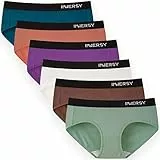 INNERSY Damen Unterwäsche Baumwolle Weich Schlüpfer Stretch Pantys Frauen Unterhosen Mehrpack 6 (M, Mehrfarbig hell)