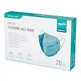 EUROPAPA® 20x FFP2 Blau Masken Atemschutzmaske 5-Lagen Staubschutzmasken hygienisch einzelverpackt Stelle zertifiziert EN149:2001+A1:2009 Mundschutzmaske EU2016/425