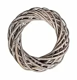 Rayher Hobby Rayher Weidenkranz silbergrau gewischt, 25 cm ø, Höhe 6 cm, Dekokranz, Tischkranz, Adventskranz, Türkranz, Kranz aus Zweigen, Naturkranz, Wandkranz, 65392561