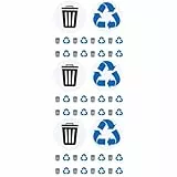 Cabilock 3 Sätze Selbstklebende Recycling-aufkleber Müllsortieretiketten Logo-symbol Für Recycling Und Müll -mülleimer-aufkleber Mülleimer Kategorie- Groß Pvc