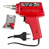 DEMA Lötpistole 100W im Systemkoffer, max. 540°C, inkl. Lötzinn, Flussmittel & 3 Lötspitzen, ideal für präzises Löten von Drähten, Werkstatt und Hobby, schnelle Aufheizung, 1,40 m Zuleitung