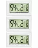 MAVORI® 3 x Thermo Hygrometer mini digital - 2 in 1 Temperatur und Luftfeuchtigkeitsmesser - Mini Thermometer und Hydrometer Feuchtigkeit digital - präzise Messwerte - inkl. Batterien