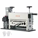 VEVOR Elektrische Kabelabisoliermaschine, 1,5-40 mm, Kabelschälmaschine, 11-Kanal-Automatik-Kupferkabel-Abisolierer, 370-W-Abisolierwerkzeug mit manuellem Handkurbelmodus, Not-Aus-Taste