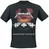 Metallica Herren Master of PuppetSropean Tour '86_Men_bl_ts:1xl T-Shirt, Schwarz (Black Black), X-Large