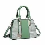Miss Lulu Handtasche Damen Retro Streifen Umhängetaschen Elegante Näh Umhängetasche Kunstleder