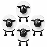 KUWUNG 4er Toilettenpapierhalter mit Schaf für 42mm Rollen als Deko für Toilettenpapier, klopapier schaf, ersatzrollenhalter toilettenpapier, lustiger Klopapierhalter oder als Geschenk deko badezimmer