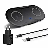 PDKUAI Drahtlos Ladegerät 2 in 1,[Neues Update] 40W Wireless Charger für iPhone 16/16 Pro/15/14/13/12/11/8/Airpods, Dual 20W Schnelle Induktionsladungsmatte für Samsung Galaxy/Buds3-mit Stecker