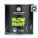 Wanders 250ml fluoreszierende Leuchtfarbe (light green) - außergewöhnlich starke Leuchtfarben nachtleuchtend ungiftig - Glow Paint - Made in Germany