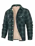Svanco Holzfällerhemd Herren Gefüttert, Thermo Flanell Hemdjacke Winter, Karo Jacke Mit Multi Taschen