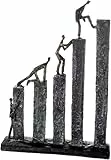Casablanca Skulptur Raise, Deko Figur Bronze, Kunstharz Statue Wohnzimmer, Büro Dekoration H. 43 cm x B. 31 cm - Moderne Skulpturen, Klettern, Bergsteigen