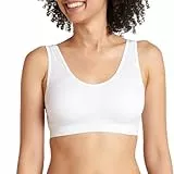 Jockey Modern Micro Seamfree Padded Bralette - gepolsterter Damen BH ohne Bügel, Bustier mit herausnehmbaren Cups, ohne störende Nähte, in Weiß
