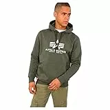 Alpha Industries Basic Hoody Kapuzensweat für Herren Dark Olive