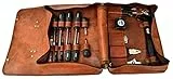 Brüder Mannesmann M29048 Leder-Werkzeugtasche, 24-teilig