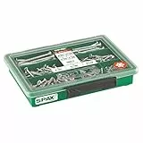 SPAX Sortiment klein, Schrauben-Set mit 7 Abmessungen, 245 Stück, Senkkopf, T-STAR plus, WIROX - 4000001991159