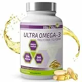 Vita2You Ultra Omega 3 Kapseln 2000mg TG Form - 1000mg EPA & 500mg DHA pro 2 Kapseln - 120 Softgel Kapseln - Fischöl - Hochdosiert - Premium Qualität