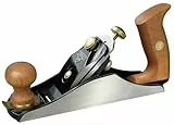 STANLEY Putzhobel Hobel Trockenbau Werkzeug Nr. 4, 255mmx50mm, Laufruhe, 4.7mm Hobeleisen, A2 Stahl, verstellbar, Eisenguß, 1-12-136