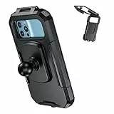 iMESTOU wasserdichte Motorrad Telefonhalterung IP66 mit 2,5 cm Kugelkopf 360° Drehbar Passend für RAM B Größe Zubehör, Geeignet für 5,5'-6,8' Smartphones mit max. Dicke 1,1 cm (Größe L)