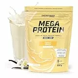Energybody Mega Protein 'Vanille' 500 g - Mehrkomponenten Protein Pulver mit Casein Whey Mix als Eiweiß Protein Pulver - Protein Shake ohne Aspartam - Eiweißpulver - 20 Portionen