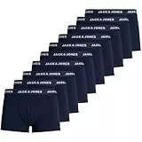 JACK & JONES Herren Jacsolid Trunks 10 Packs Boxershorts, Dunkelblau,M