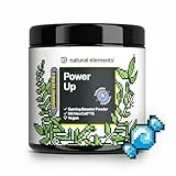 natural elements Power Up Icebonbon – Gaming Booster, Energy Drink Pulver mit Koffein, NewCaff75, B-Vitaminen, Vitamin C, L-Tyrosin, Ginkgo- und Grüntee-Extrakt – 40 Drinks – vegan, mit Stevia