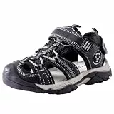 TZJS Jungen und Mädchen Sommer Geschlossene Zehe Sport Outdoor-Sandalen Atmungsaktiv und schnell trocknend(Schwarz 24)