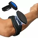 CAMBIVO Ellenbogenbandage 2 Pack verstellbarer, Tennisarm Bandage mit EVA Pad, Bandage Ellenbogen Schmerzlinderung für Tennisarm & Golferarm