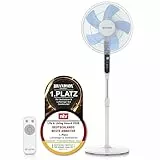 Brandson - DC Standventilator energiesparend ECO - Fernbedienung - Brushless Silent Motor, sehr leise – Preisträger 2026 - Oszillation - Ventilator Timer – 12 Stufen - LED Display