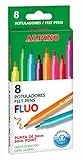 Alpino Packung mit 8 Filzstiften Fluo