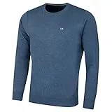 Calvin Klein Herren mit Rundhalsausschnitt Sweater - Denim Marl - L