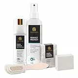 Velours Nubuk Wildleder Pflege Schuhputzset mit neuem 100% PFC-freiem Imprägnierspray Solitaire Perfect Protect