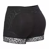 Joyshaper Damen Unterhose mit Gepolster Hüfte Heben Padded Höschen Po Push Up Miederhose Butt Lifter Miederpants Enhancer Spitze Panty Schwarz S