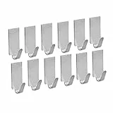 ULTECHNOVO 24stücke Selbstklebende Edelstahl-wandhaken Handtuchhaken Und Kleiderhaken Für Bad Und Küche Nahtlose Mehrzweck-haken Mit Starkem Klebeband Für Einfache Montage Und Haltbare