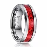 SOXEMAN Paarringe für Damen und Herren, trendiger Modeschmuck, 8 mm breit, mit bunten Wolframkarbid-Ringen eingelegt, geeignet für trendige Hip-Hop-Partys