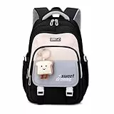 Ternbay Mädchen Rucksack niedlich Schule Buch Tasche für Jugendliche Casual Frauen Daypack Schwarz