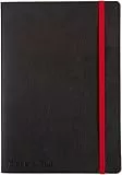 Oxford Black n' Red Business Journal A5, liniert und nummeriert, mit Feld für Datum, schwarz, rot, 144 Seiten